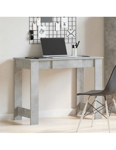 Scrivania Grigio Cemento 100x45x75 cm in Legno Multistrato