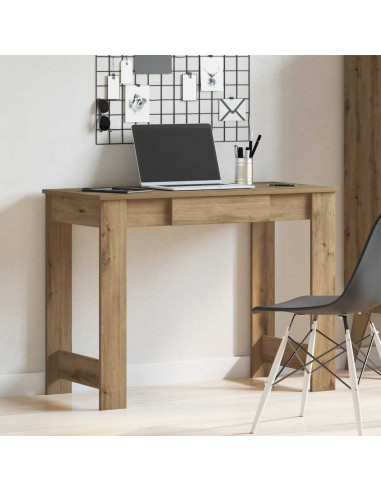 Scrivania Rovere Artigianale 100x45x75 cm in Legno Multistrato