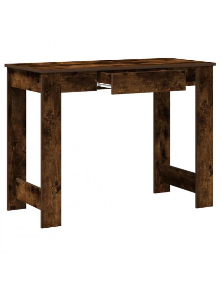 Scrivania Rovere Fumo 100x45x75 cm in Legno Multistrato