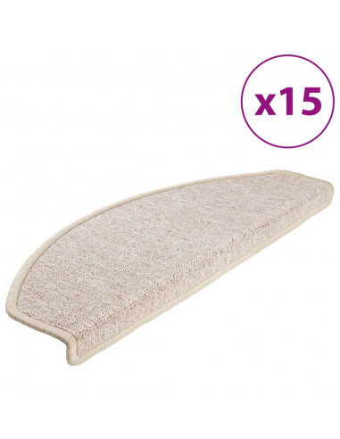 Tappetini per Scale 15 pz Grigio Talpa 65x24x4 cm