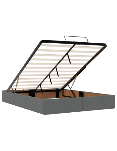 Struttura Letto Pouf con Materasso 140x200 cm in Tessuto