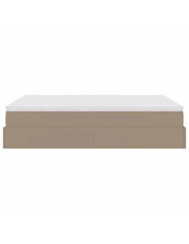 Struttura Letto Pouf con Materasso 140x200 cm Similpelle