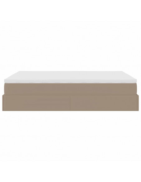 Struttura Letto Pouf con Materasso 140x200 cm Similpelle