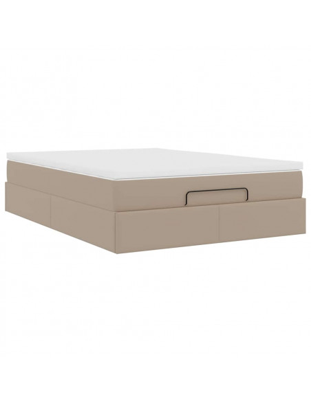 Struttura Letto Pouf con Materasso 140x200 cm Similpelle