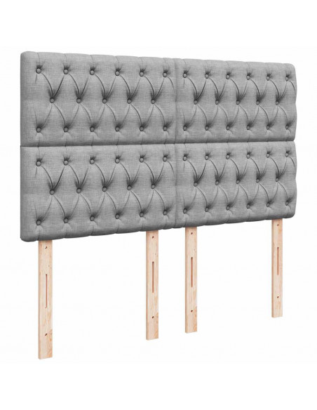Struttura Letto Pouf con Materasso 140x200 cm in Tessuto