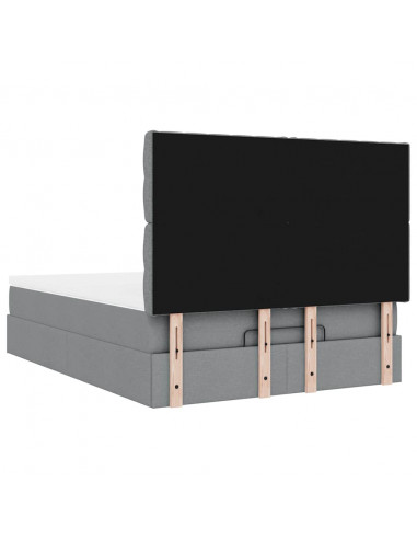 Struttura Letto Pouf con Materasso 140x200 cm in Tessuto