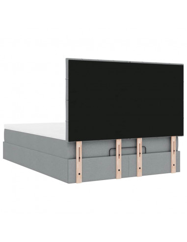 Struttura Letto Pouf con Materasso 140x200 cm in Tessuto