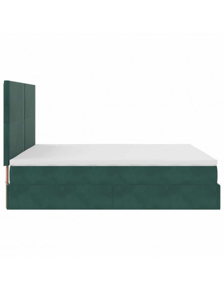 Struttura Letto Pouf con Materassi 160x200 cm Velluto