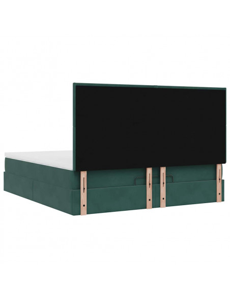 Struttura Letto Pouf con Materassi 160x200 cm Velluto