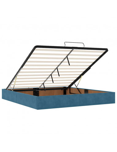 Struttura Letto Pouf con Materassi 160x200 cm Velluto