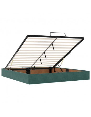 Struttura Letto Pouf con Materassi 160x200 cm Velluto