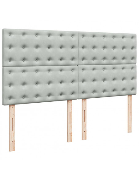 Struttura Letto Pouf con Materassi 180x200 cm Velluto