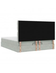 Struttura Letto Pouf con Materassi 180x200 cm Velluto 2