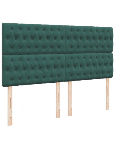 Struttura Letto Pouf con Materassi 160x200 cm Velluto