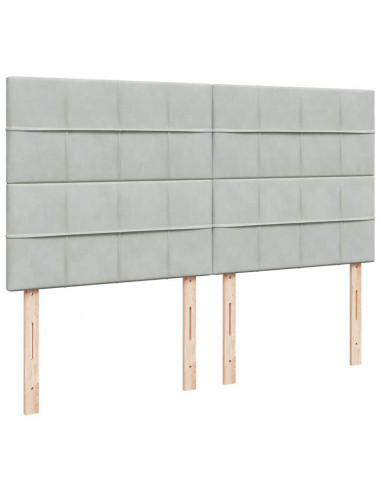 Struttura Letto Pouf con Materassi 180x200 cm Velluto