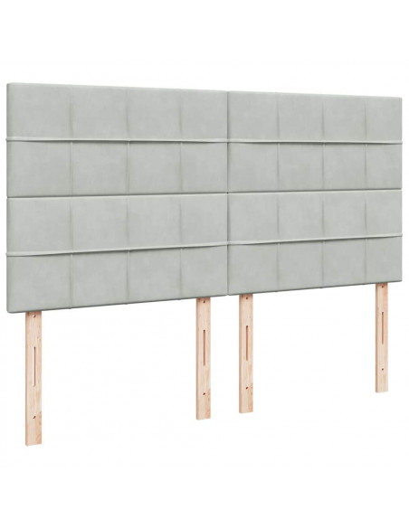 Struttura Letto Pouf con Materassi 180x200 cm Velluto