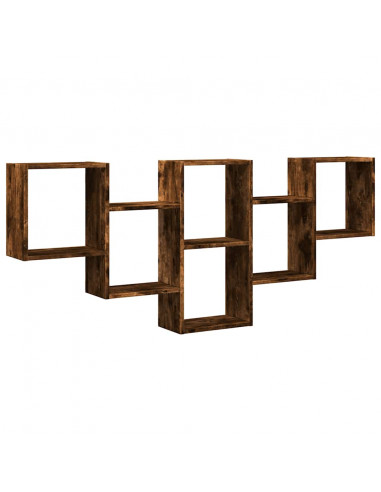 Mensola a Muro Rovere Fumo 159x18x66 cm in Truciolato