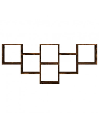 Mensola a Muro Rovere Fumo 159x18x66 cm in Truciolato