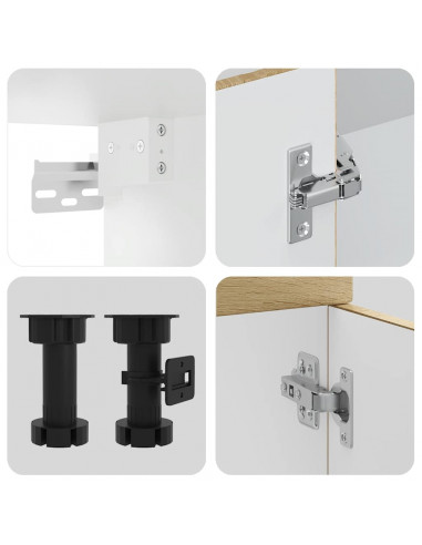 Set Mobili da Cucina 11 pz Lucca Rovere Sonoma in Truciolato