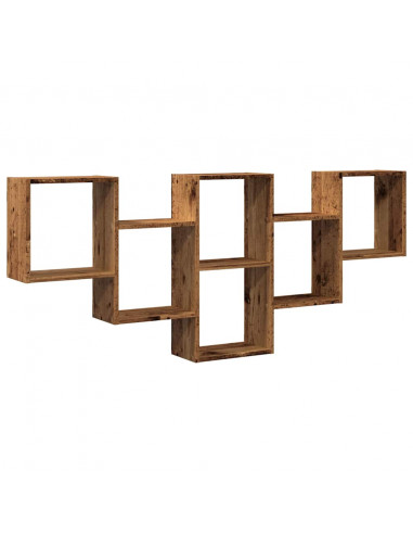Scaffale a Parete Legno Vecchio 159x18x66 cm in Truciolato