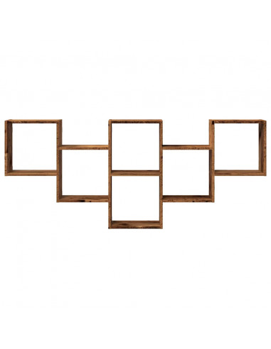 Scaffale a Parete Legno Vecchio 159x18x66 cm in Truciolato