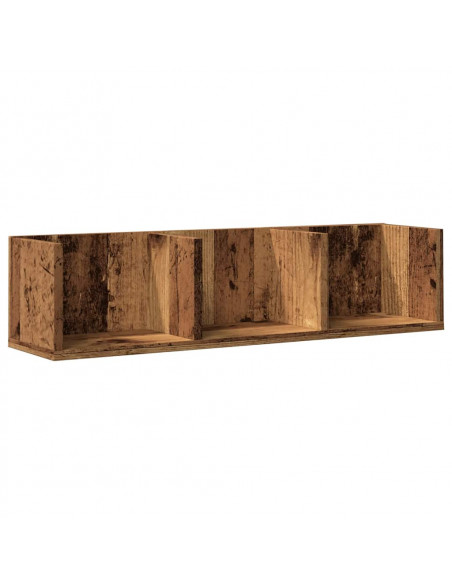Scaffale Porta CD a Parete Antico 75x18x18 cm Legno Multistrato
