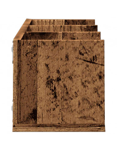 Scaffale Porta CD a Parete Antico 75x18x18 cm Legno Multistrato