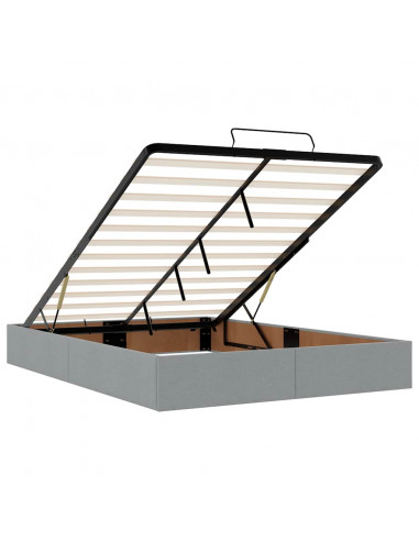 Struttura Letto Pouf con Materasso 140x200 cm in Tessuto