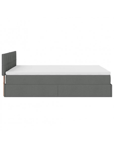 Struttura Letto Pouf con Materasso 140x200 cm in Tessuto