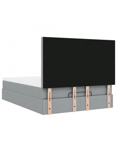 Struttura Letto Pouf con Materasso 140x200 cm in Tessuto