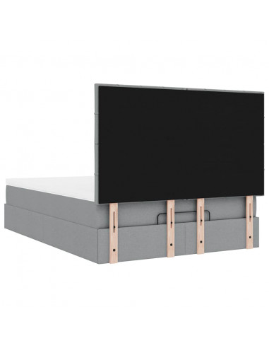 Struttura Letto Pouf con Materasso 140x200 cm in Tessuto