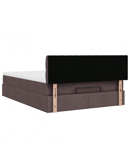 Struttura Letto Pouf con Materasso 140x200 cm in Tessuto