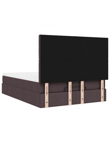 Struttura Letto Pouf con Materasso 140x200 cm in Tessuto