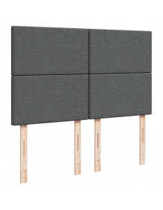 Struttura Letto Pouf con Materasso 140x200 cm in Tessuto 2