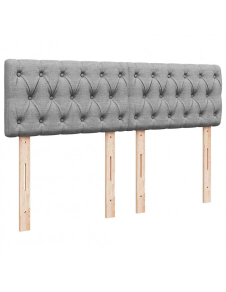Struttura Letto Pouf con Materasso 140x200 cm in Tessuto