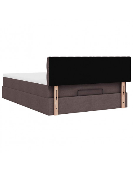 Struttura Letto Pouf con Materasso 140x200 cm in Tessuto