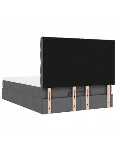 Struttura Letto Pouf con Materasso 140x200 cm in Tessuto