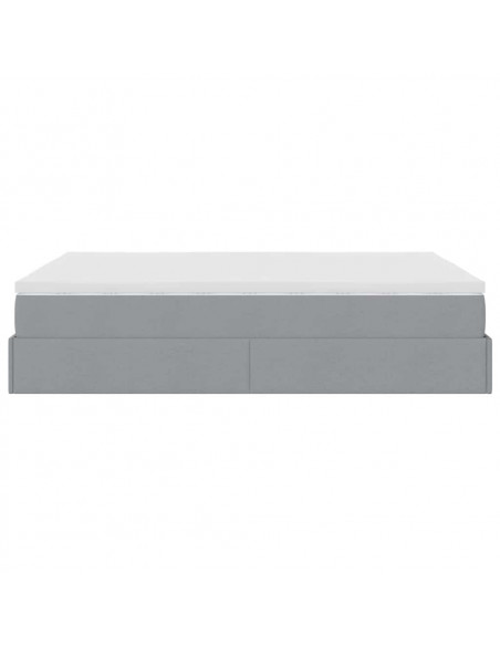 Struttura Letto Pouf con Materasso 140x200 cm in Tessuto