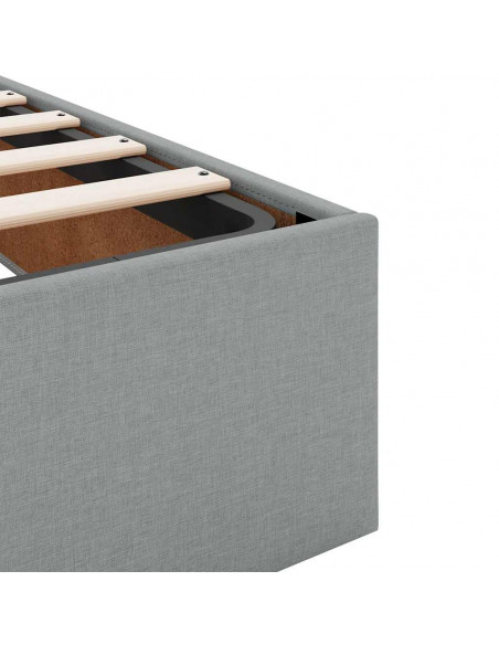 Struttura Letto Pouf con Materasso 140x200 cm in Tessuto