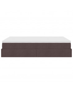 Struttura Letto Pouf con Materasso 140x200 cm in Tessuto 2