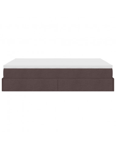 Struttura Letto Pouf con Materasso 140x200 cm in Tessuto