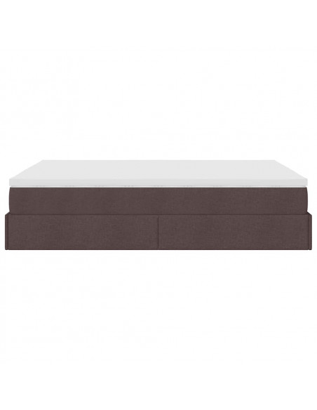 Struttura Letto Pouf con Materasso 140x200 cm in Tessuto
