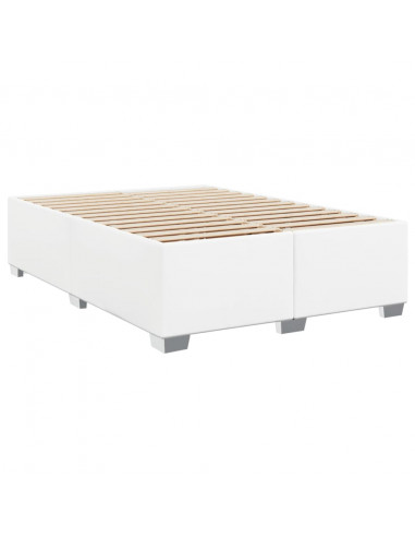 Giroletto a Molle con Materasso Bianco 140x190 cm in Similpelle