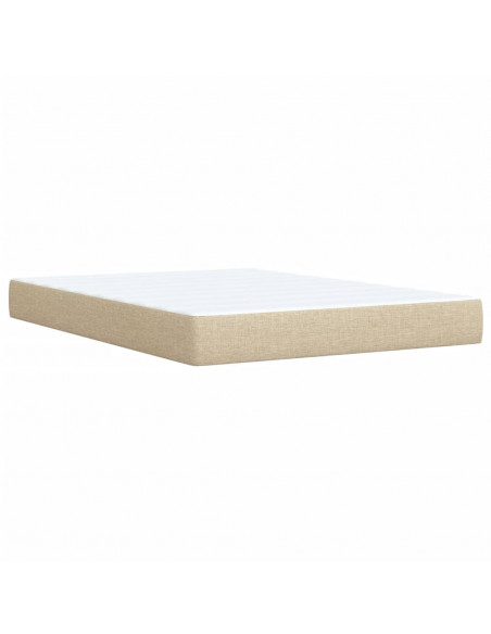 Giroletto a Molle con Materasso Crema 140x19 cm in Tessuto