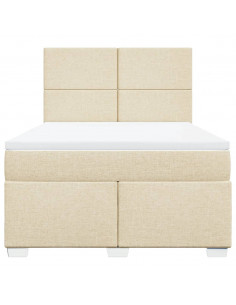 Giroletto a Molle con Materasso Crema 140x19 cm in Tessuto 2
