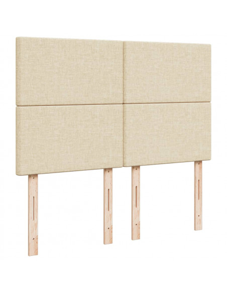 Giroletto a Molle con Materasso Crema 140x19 cm in Tessuto