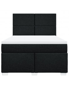 Giroletto a Molle con Materasso Nero 140x190 cm in Tessuto 2