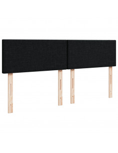 Giroletto a Molle con Materasso Nero 140x190 cm in Tessuto