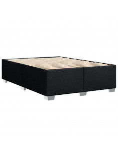 Giroletto a Molle con Materasso Nero 140x190 cm in Tessuto 2
