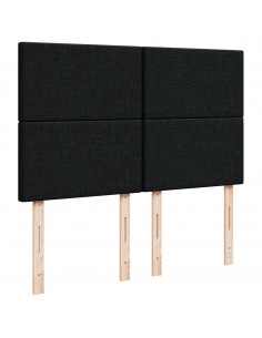 Giroletto a Molle con Materasso Nero 140x190 cm in Tessuto 2